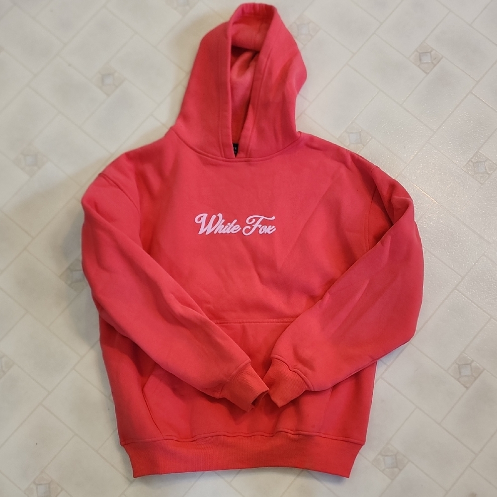 Pink White Fox Hoodie
